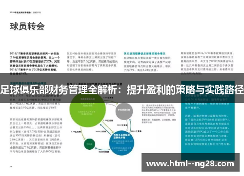 足球俱乐部财务管理全解析:提升盈利的策略与实践路径 足球俱乐部财务管理全解析:提升盈利的策略与实践路径